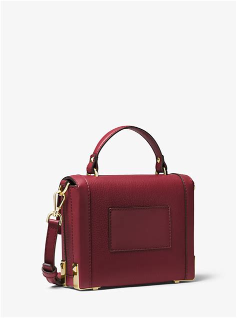 michael kors trunk bag with hinges|Jayne Small Pebbled Leather Trunk Bag .